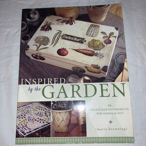 Unbranded Arts & Crafts Book: Inspired by the Garden, White Green, One Size